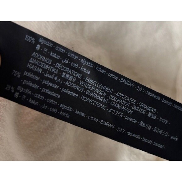 Zara Man Graffiti Paint Splatter Denim Jacket White Streetwear 80s Vibe - Picture 16 of 16